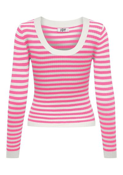 Вязаный свитер тонкой вязки с длинными рукавами, базовая рубашка с длинными рукавами JDYPLUM 4768 белого цвета-2