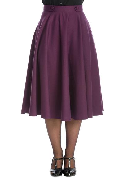 Юбка-трапеция Di Di Простая фиолетовая винтажная распашная юбка в стиле ретро