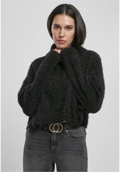 Вязаный пуловер, женский женский свитер большого размера с водолазкой и перьями (1 шт.)