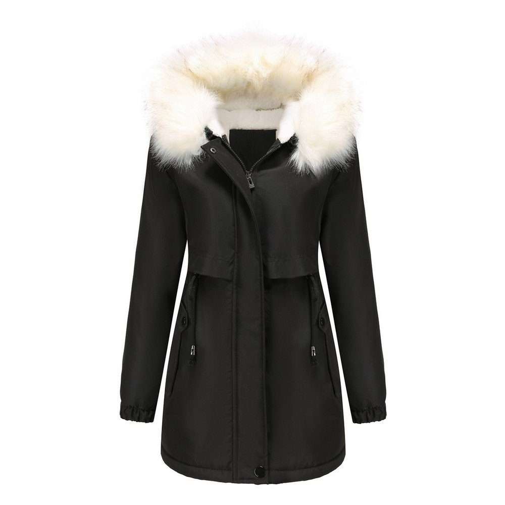 Зимнее пальто, парка с длинными рукавами, хлопковая куртка с капюшоном, женское пальто, плюшевое пальто