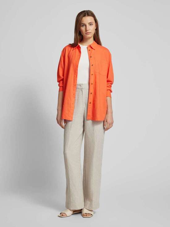 Льняная блузка в джинсовом стиле Lava