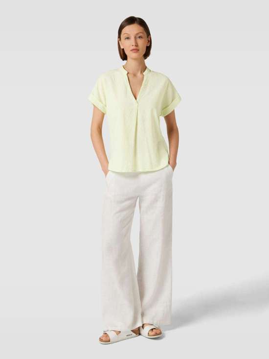 Блузка без шнуровки с воротником стойкой