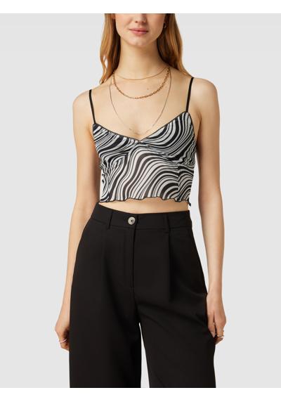 Crop Top mit Animal-Print