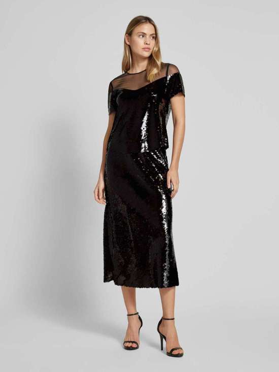 Юбка макси с отделкой пайетками