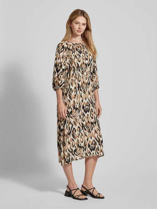 Платье миди с вырезом-капляйкой FANG