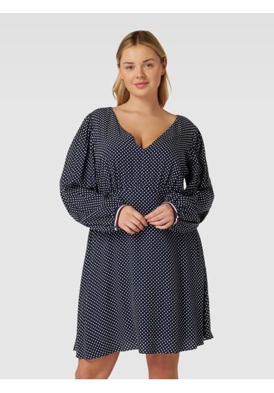 Мини-платье PLUS SIZE с узором по всей поверхности