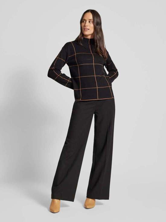 Вязаный свитер из смесовой вискозы с воротником стойкой