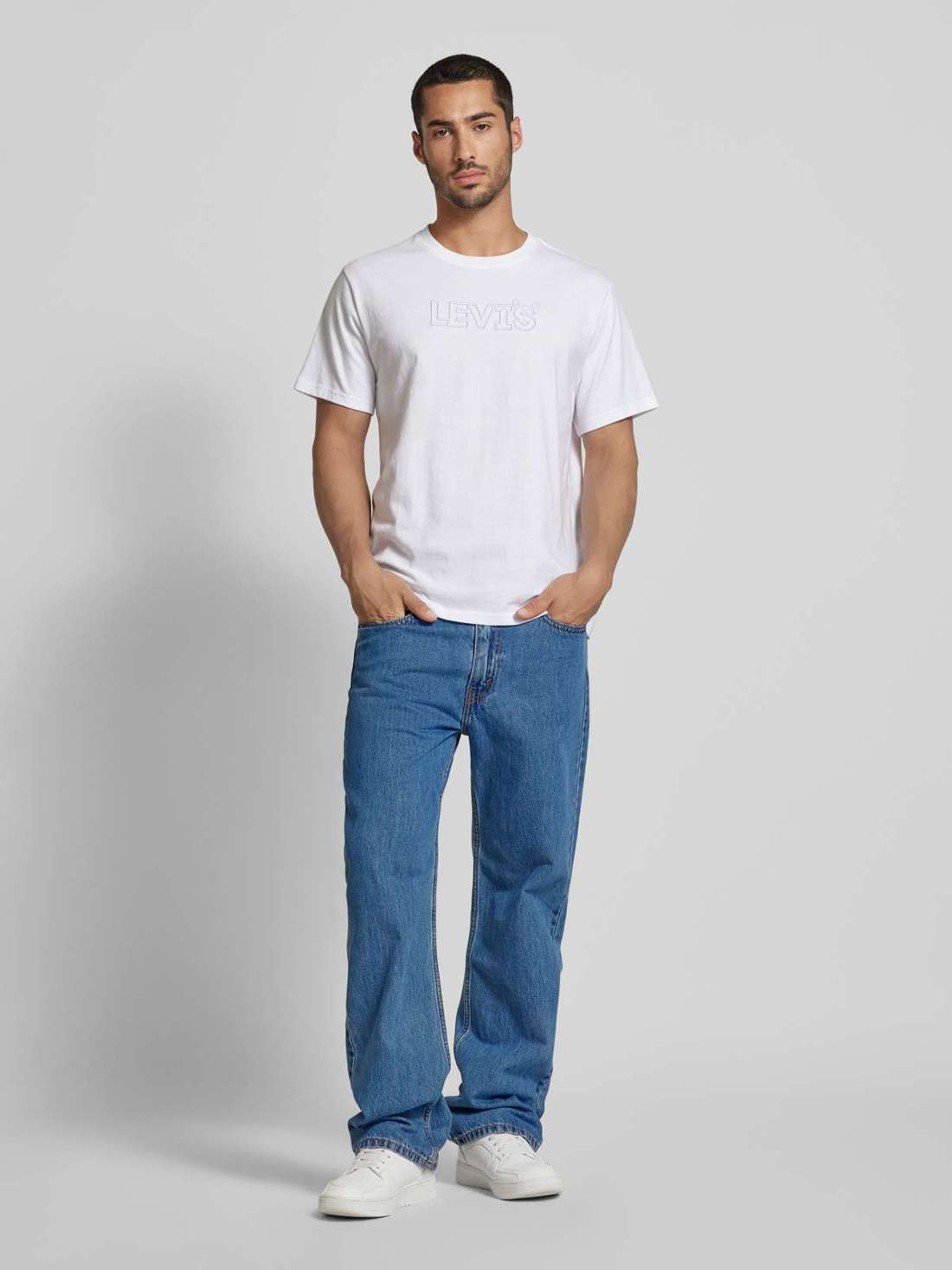 Джинсы прямого кроя с лейблом 565 97 LOOSE STRAIGHT