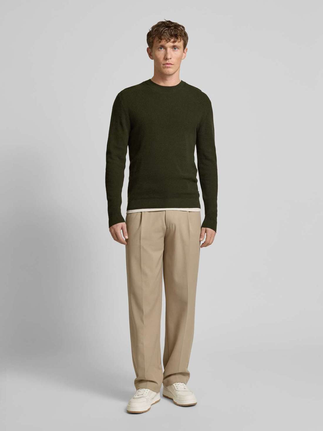 Вязаный свитер с деталью-лейблом lagoon