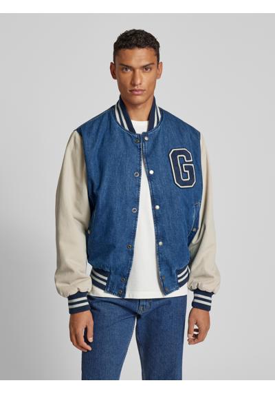 Куртка колледжа в джинсовом стиле DENIM VARSITY