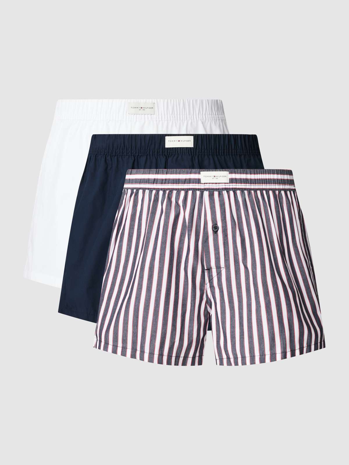 Boxershorts mit Label-Patch im 3er-Pack Modell 'WOVEN'