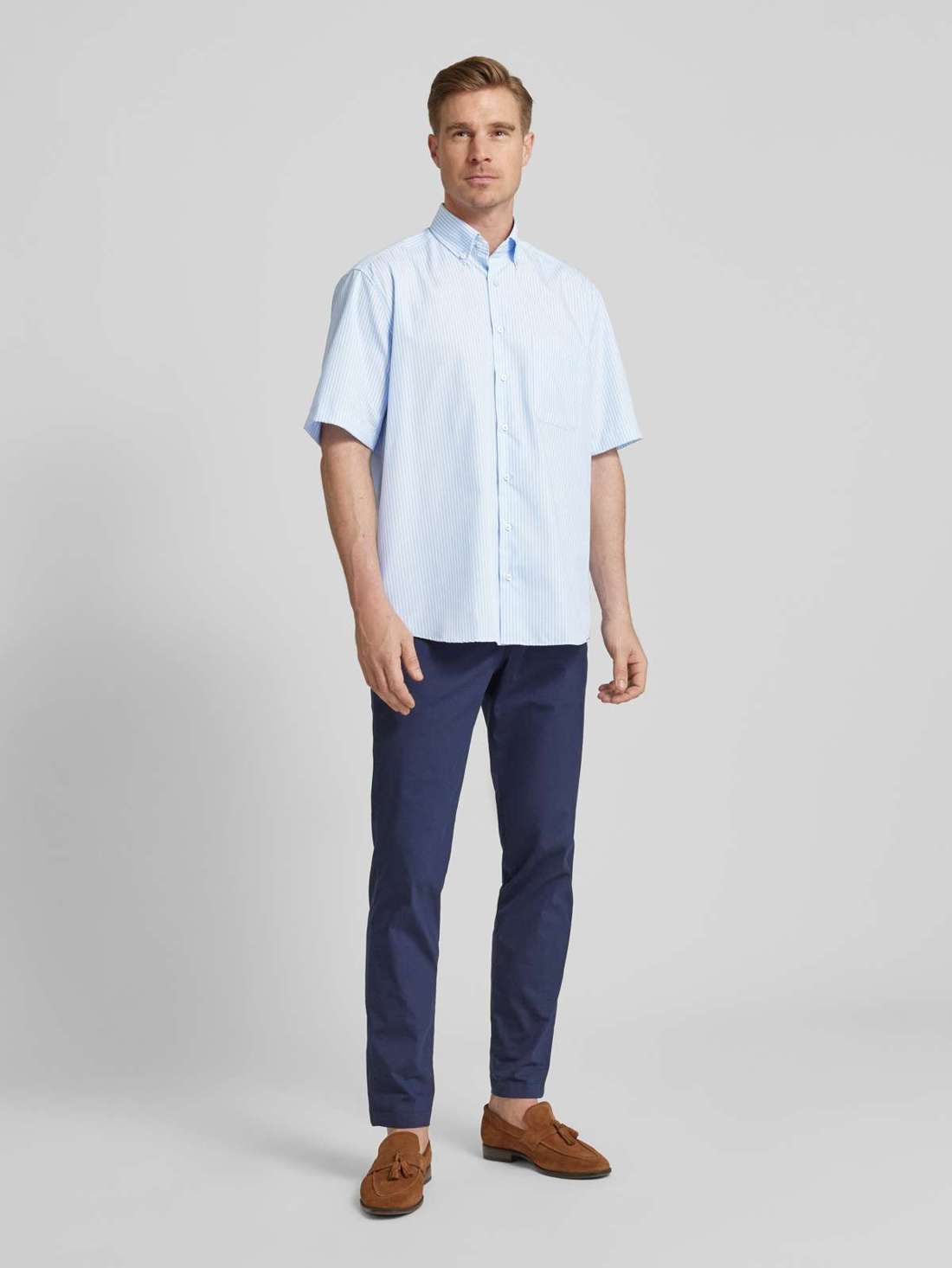 Деловая рубашка комфортного кроя с рукавом 1/2