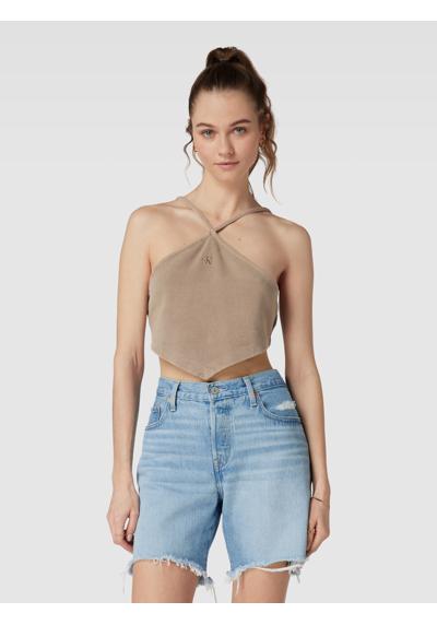 Crop Top mit Strukturmuster