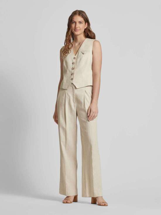 Широкие льняные брюки со складками Cristiana