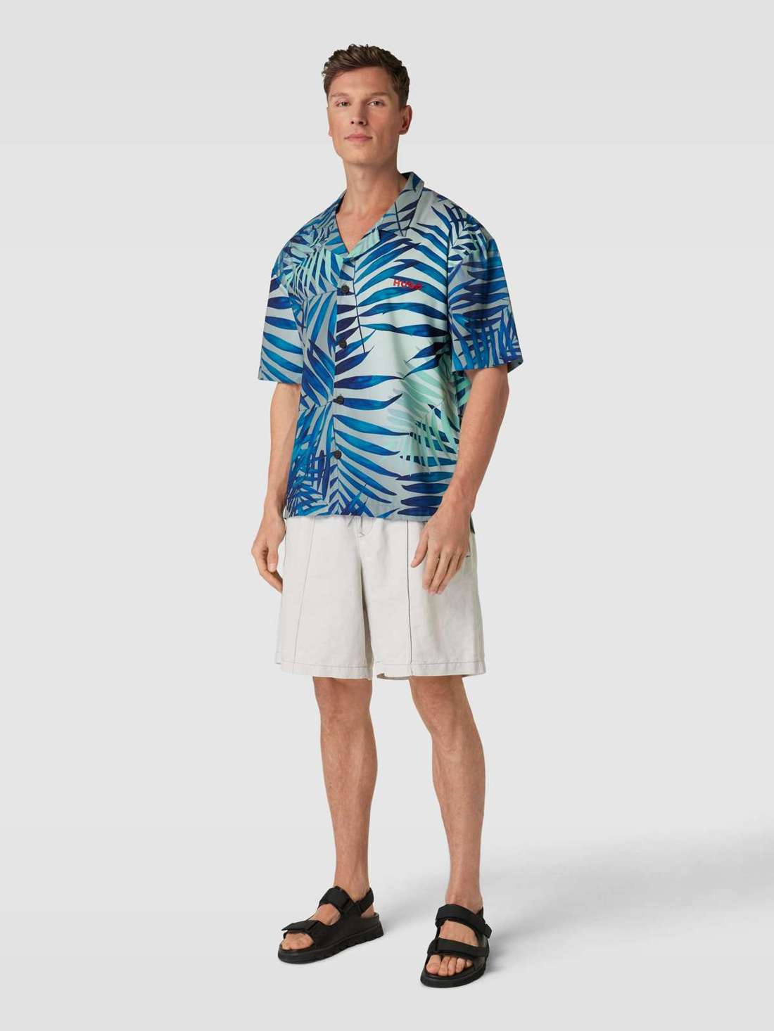 Повседневная рубашка свободного кроя с рукавом 1/2 BEACH
