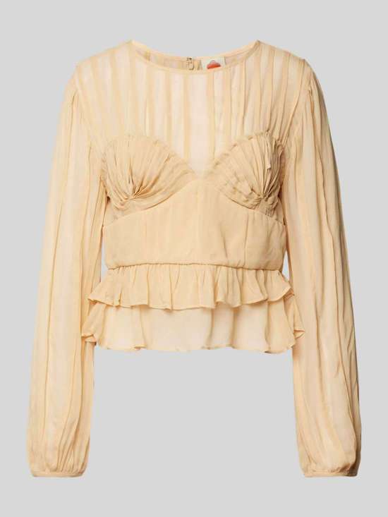 Блузка-рубашка с круглым вырезом