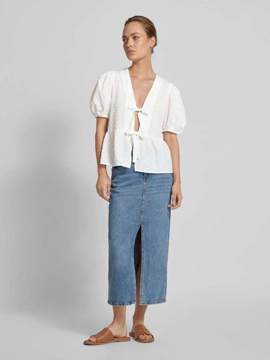 Блузка-рубашка с пышными рукавами ENGA