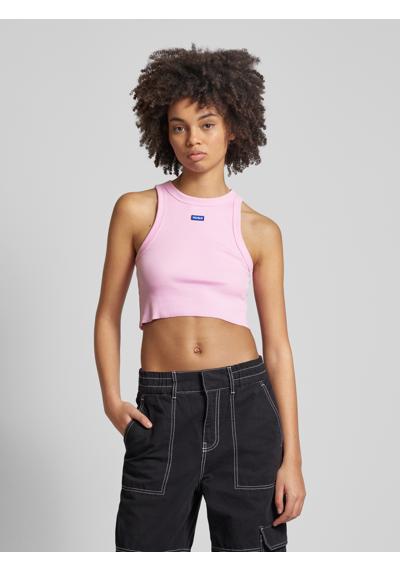 Crop Top in Ripp-Optik