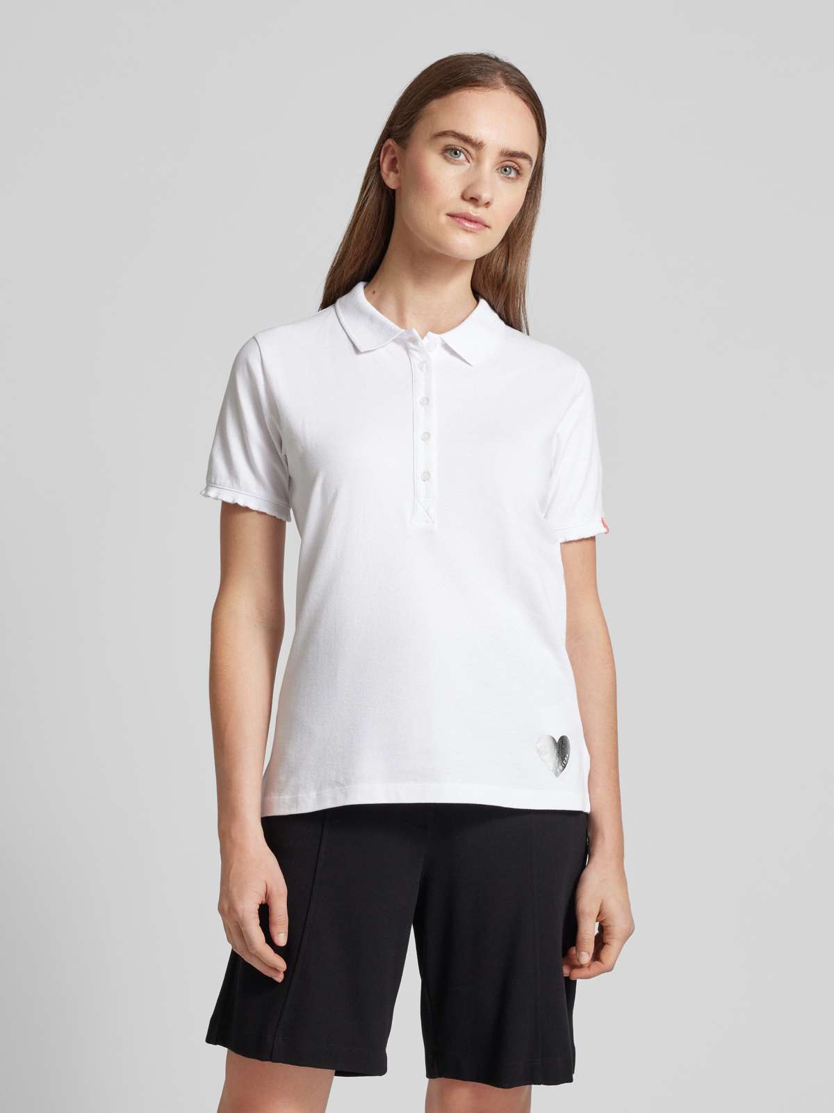 Poloshirt mit Motiv-Print