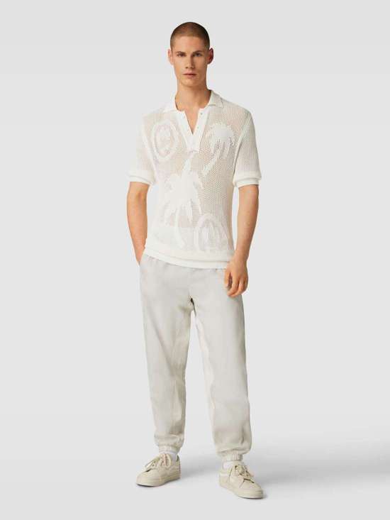 Рубашка-поло крупной вязки