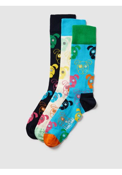 Носки с этикеткой, в упаковке 3 шт. Mixed Dog Socks