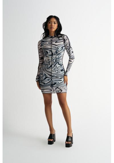 Прозрачное мини-платье Waverly Wave с открытой строчкой