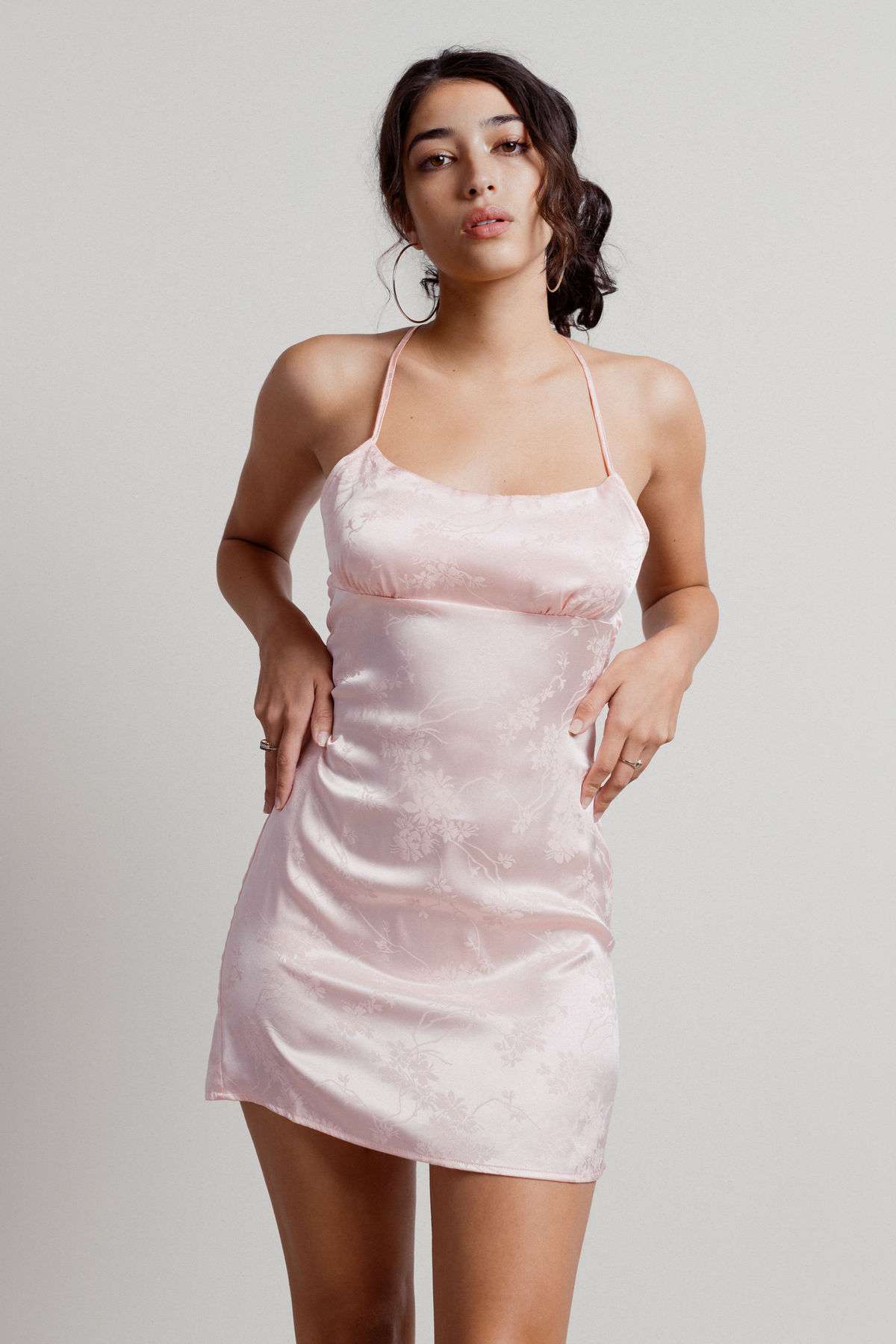 Мини-платье трапециевидной формы Soft Touch с перекрестной спинкой