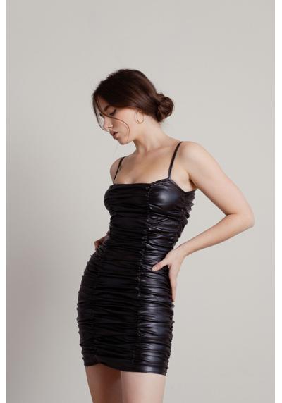 Облегающее мини-платье Touch My Body из искусственной кожи