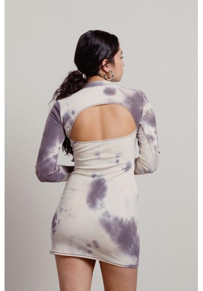 Мини-платье Kelsea в рубчик с открытой спиной