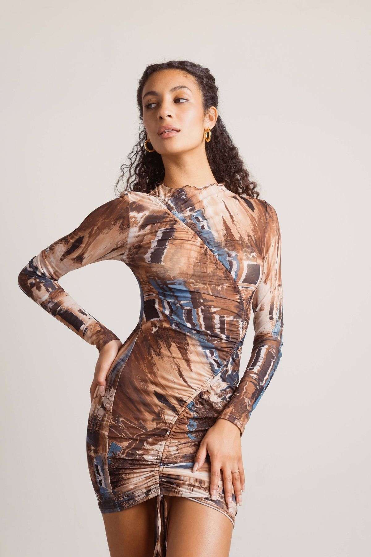 Облегающее мини-платье Zero Gravity с абстрактным принтом