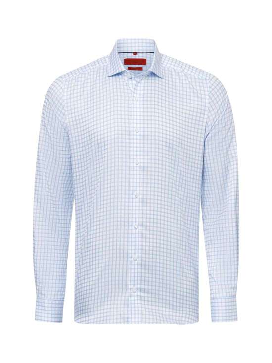 hellblau weiß kariert