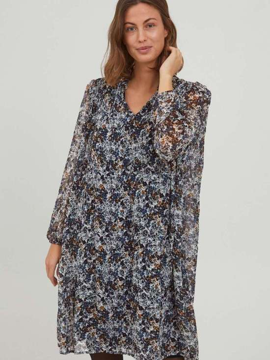 синий узорчатый