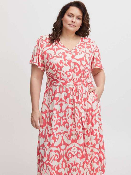 красный узорчатый