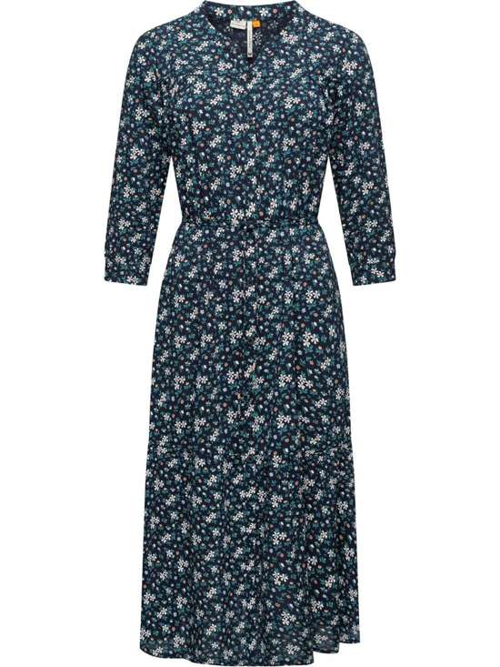 синий морской с рисунком