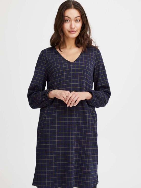 морской синий в клетку