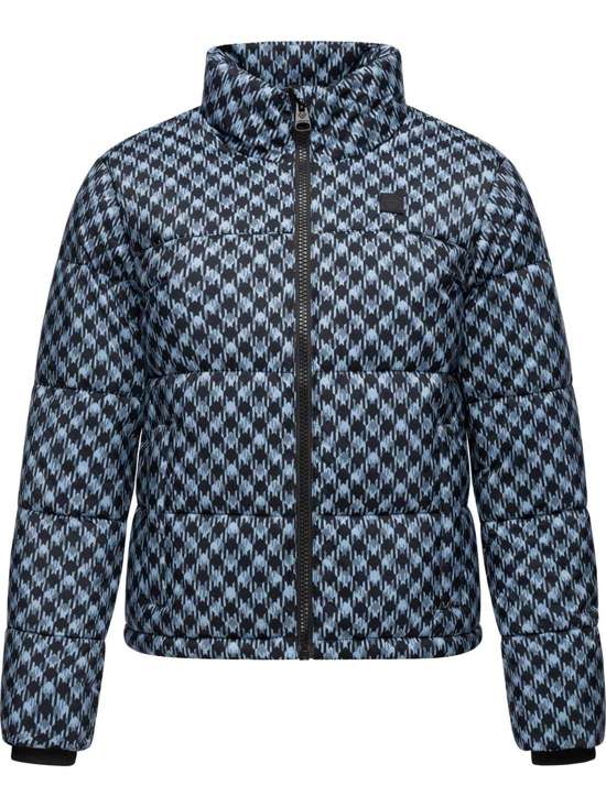 синий узорчатый