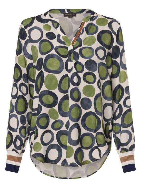 weiß marine gemustert