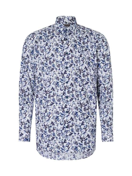 mehrfarbig blau gemustert