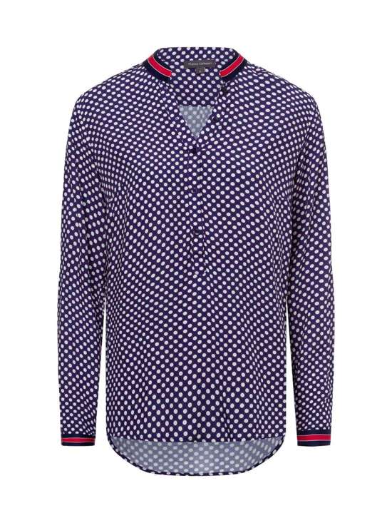 weiß blau gemustert