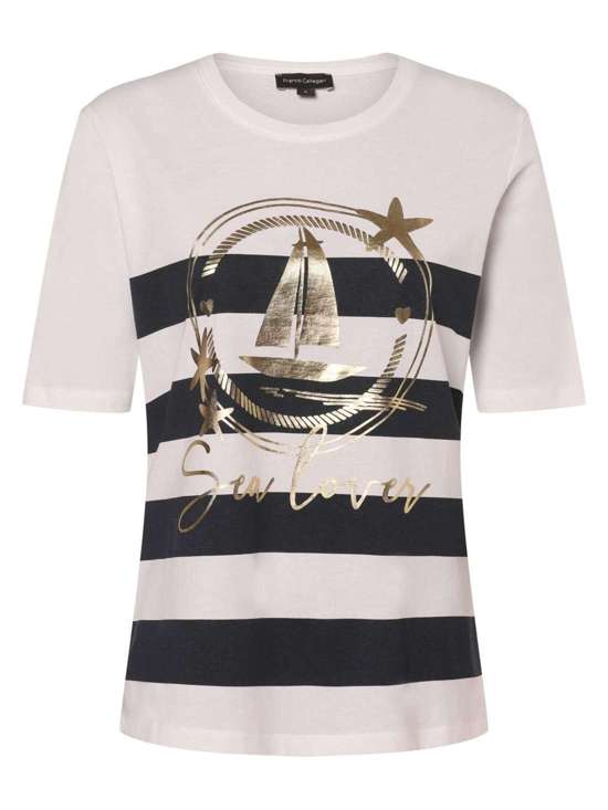 weiß marine gestreift