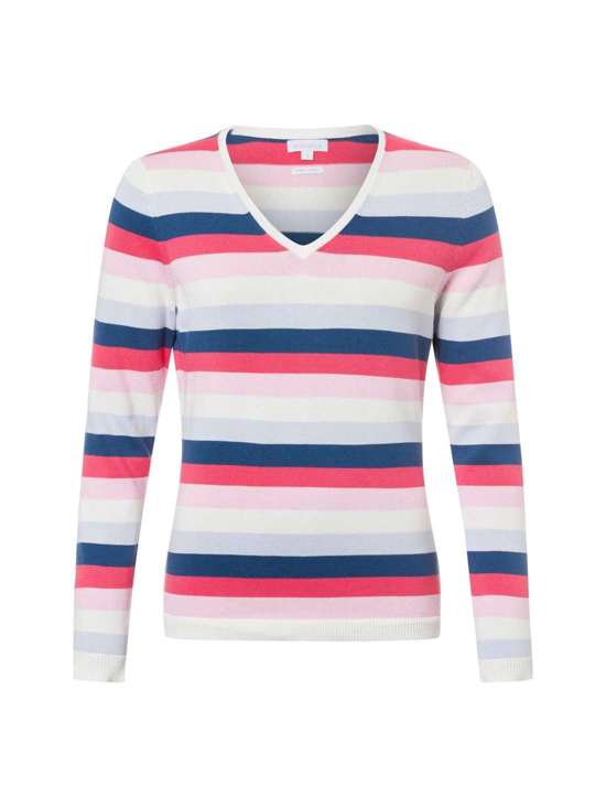 weiß mehrfarbig gestreift