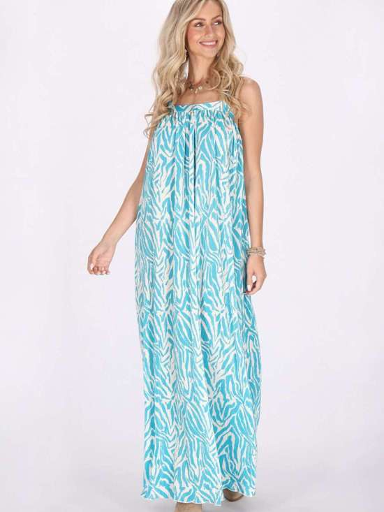 синий узорчатый