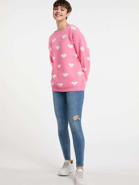 ярко-розовый узорчатый