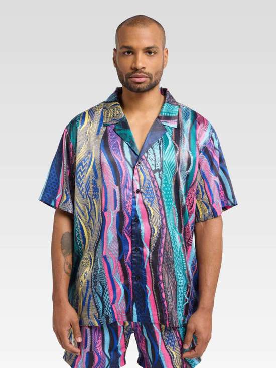 ярко-розовый узорчатый