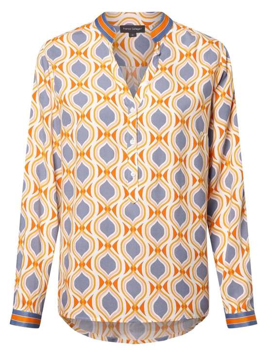 orange blue stone gemustert