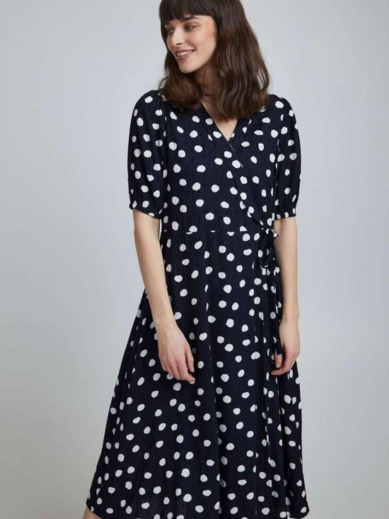 синий морской с рисунком