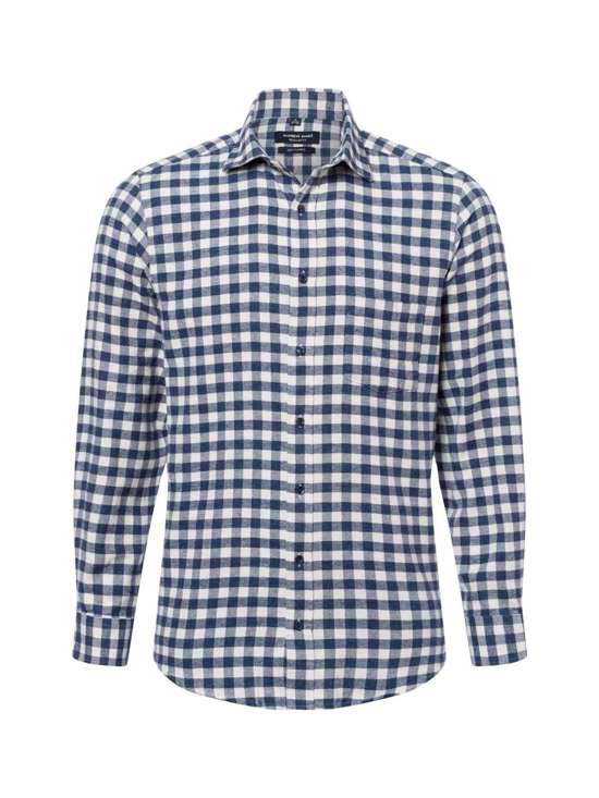 indigo weiß kariert