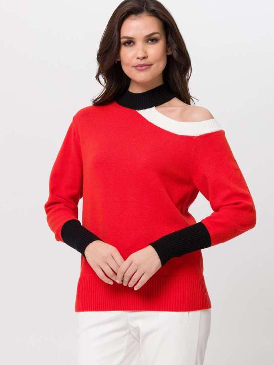 красный узорчатый