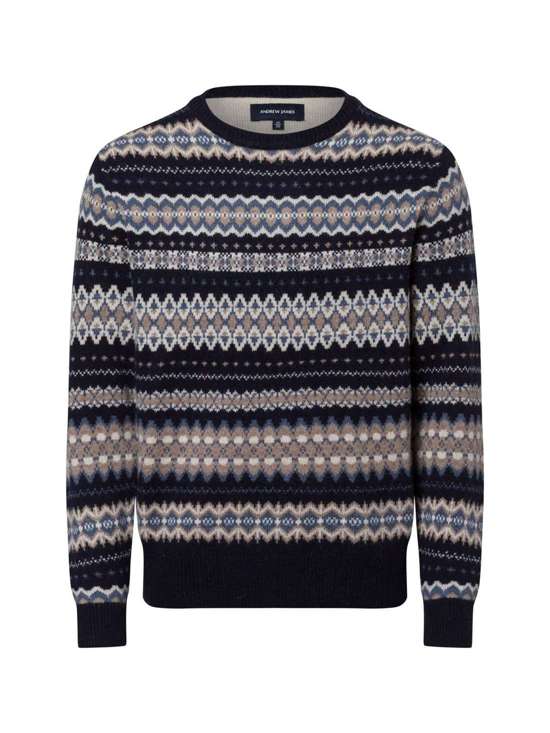 marine ecru gemustert