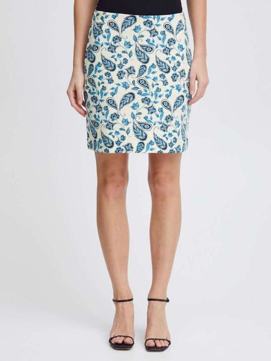 синий узорчатый